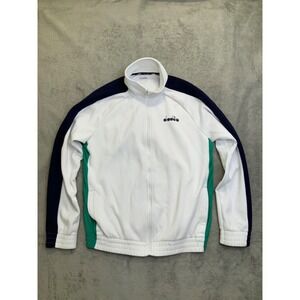 Diadora Men's Full-zipped tennis Jacket Very Refined Piece Retro-Inspired Look